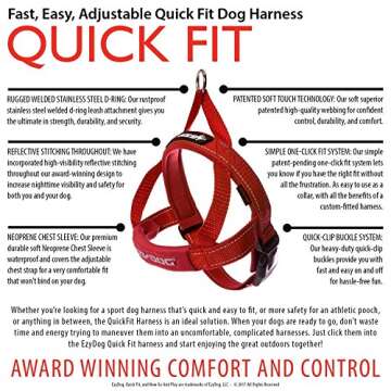 EzyDog Quick Fit No-Pull Harness & Zero Shock Leash