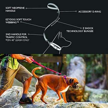 EzyDog Quick Fit No-Pull Harness & Zero Shock Leash