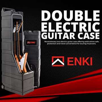 ENKI EXV Double Electric Guitar Hard Case for Musicians