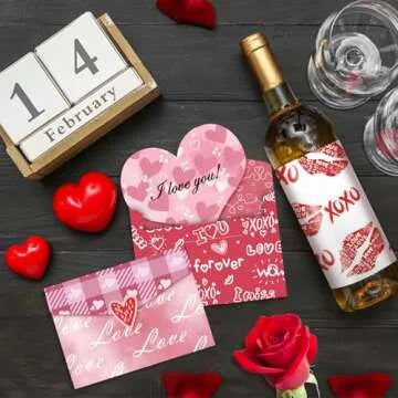 Konsait 24 Sheets Valentines Scrapbook Paper 12x12 Valentine Decorative Paper Double Sided Scrapbook Paper Valentine Craft Paper for Wedding Anniversaries Heart Love Scrapbooking Supplies