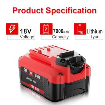 POWTREE 7000mAh 20V CMCB205 Battery Replacement for Craftsman V20 MAX Lithium Ion Battery CMCB205 CM...