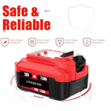 POWTREE 7000mAh 20V CMCB205 Battery Replacement for Craftsman V20 MAX Lithium Ion Battery CMCB205 CMCB204 CMCB206 CMCB202 CMCB201 20V Cordless Power Tools Craftsman 20V Max V20 Series Battery 2Pack