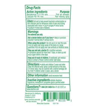 Bactine MAX First Aid Spray - Pain Relief Cleansing Spray with 4% Lidocaine - Numbing Lidocaine Kill...