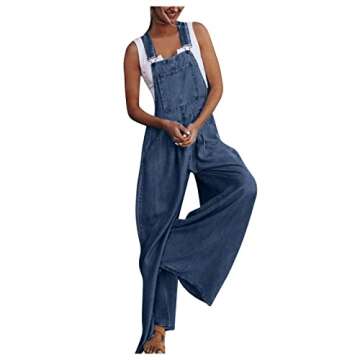 Stylish Women Vintage Denim Jumpsuit for New Year