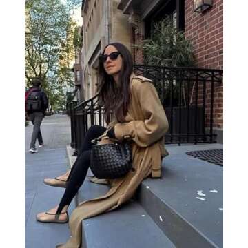 Molozoey Women's Crystals Fine Mesh Ballet Flats,Embroidered Round Toe Ballerina Shoes,Casual Slip O...