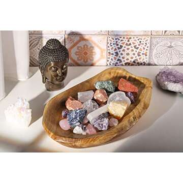 Jovivi Natural Fir Root Wood Dish, Handmade Wood Serving Platter Tray Plate,Wooden Plates for Sandwich Bread Fruit Salad Snack Dough Candy Serving Appetizer Display (11.4"x7.5")