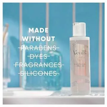 Gillette Venus Intimate Grooming 2in1 Cleanser and Shave Gel for Bikini Pubic Hair and Skin 6.4 Oz