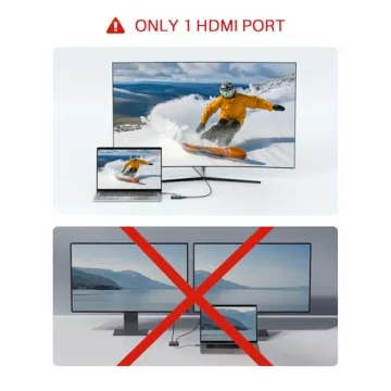 USB C Hub, Multiport Adapter with 4K HDMI, 100W Power Delivery, 3 USB A+1 USB-C 3.0 Data Port, USB C to HDMI Adapter for MacBook, Dell, Lenovo, Surface, iPad PRO, XPS