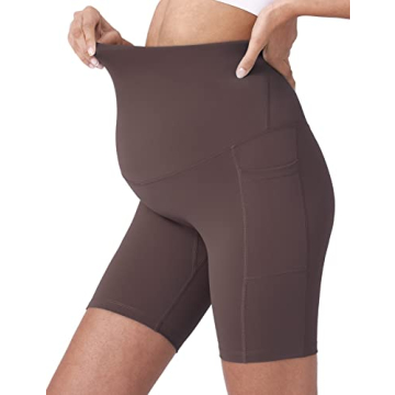 POSHDIVAH Women's Maternity Yoga Shorts Stylish Comfort