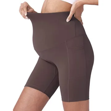 POSHDIVAH Women's Maternity Yoga Shorts Stylish Comfort