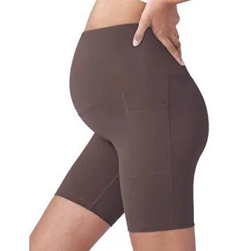 POSHDIVAH Women's Maternity Yoga Shorts Stylish Comfort