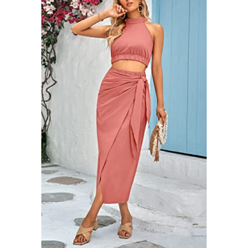 Chic CFLONGE Women's 2 Piece Casual Sleeveless Set