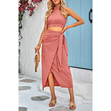Chic CFLONGE Women's 2 Piece Casual Sleeveless Set