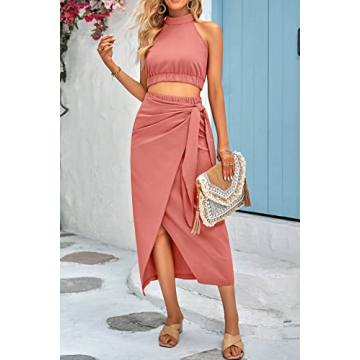 Chic CFLONGE Women's 2 Piece Casual Sleeveless Set