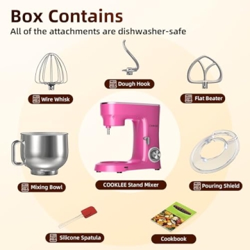 Cooklee 8.5 Qt Stand Mixer for Effortless Baking