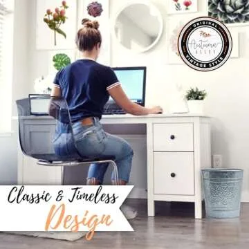 Autumn Alley Galvanized Bathroom Trash Can for Home Office