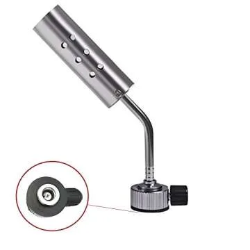 All Splendid Butane Burner - Camping Welding Heating Gas Blow Torch- Kitchen Blow Torch Burner (Silver)