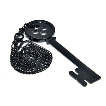 C-ZOFEK Button Key Necklace and Dragonfly Hair Clip - Perfect for Coraline Fans and Cosplay Events