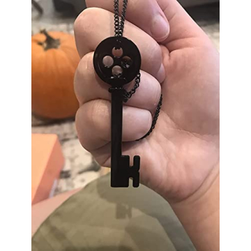 C-ZOFEK Button Key Necklace and Dragonfly Hair Clip