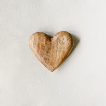 Creative Co-Op Mango Wood Heart for All Occasions