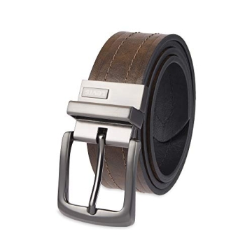 Levi's Men's Two-in-One Reversible Rotative Buckle Casual Belt - Brown/Black 1, Medium (34-36)