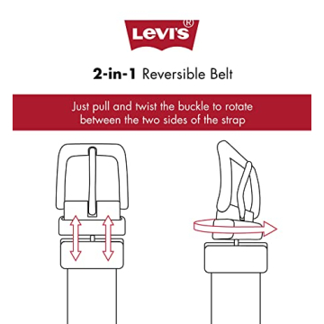 Levi's Men's Reversible Casual Jeans Belt Perfect Fit