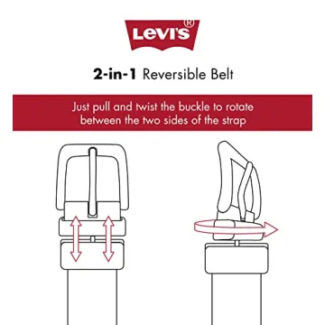 Levi's Men's Reversible Casual Jeans Belt Perfect Fit