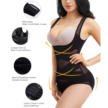 REYEOGO Shapewear Bodysuit for Women - Tummy Control & Lift
