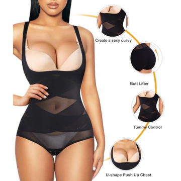 REYEOGO Shapewear Bodysuit for Women - Tummy Control & Lift