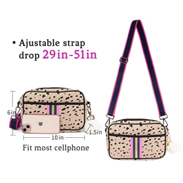 ORAD Crossbody Bags for Women, Neoprene Bag Crossbody Purse with Pompon Ladies Crossbody Purses