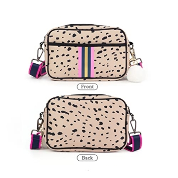 ORAD Crossbody Bags for Women, Neoprene Bag Crossbody Purse with Pompon Ladies Crossbody Purses