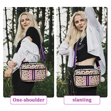 ORAD Crossbody Bags for Women, Neoprene Bag Crossbody Purse with Pompon Ladies Crossbody Purses