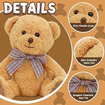 DOLDOA 5 Packs 13" Soft Stuffed Animals Plush Cute Easter Bunny/Teddy Bear/Monkey/Panda/Rabbit Toy f...