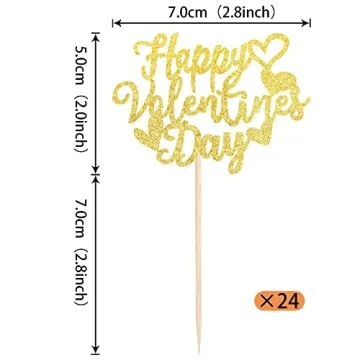 24 Glittery Valentine's Day Cupcake Toppers for Every Occasion