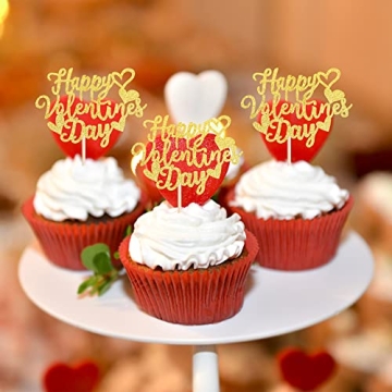 24 Glittery Valentine's Day Cupcake Toppers for Every Occasion