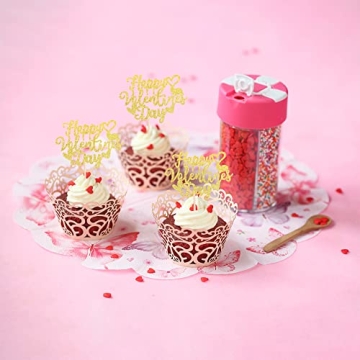 24 Glittery Valentine's Day Cupcake Toppers for Every Occasion