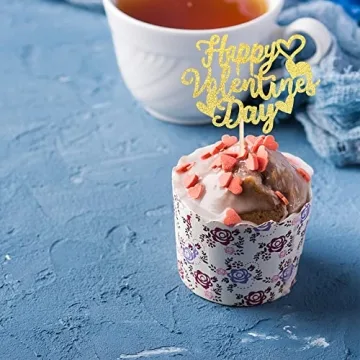24 Glittery Valentine's Day Cupcake Toppers for Every Occasion