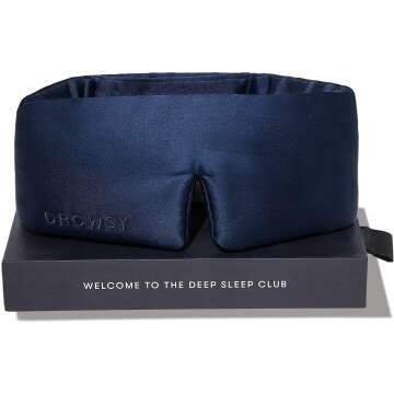 Midnight Blue Silk Sleep Mask for Deep Sleep Therapy
