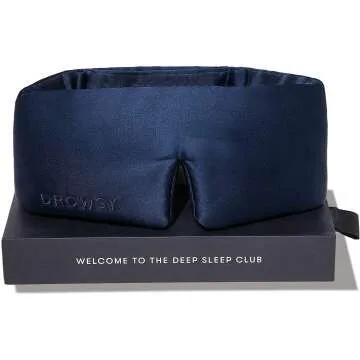 Midnight Blue Silk Sleep Mask for Deep Sleep Therapy