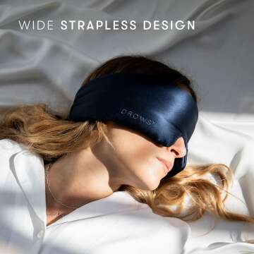 Midnight Blue Silk Sleep Mask for Deep Sleep Therapy