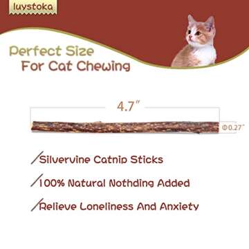 Silvervine Sticks for Cats - 30PC Natural Chew Toys for Play and Dental Health