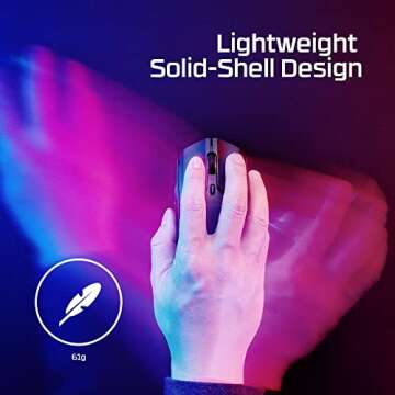 HyperX Pulsefire Haste 2 Wireless Gaming Mouse - 61g, 100hr Battery