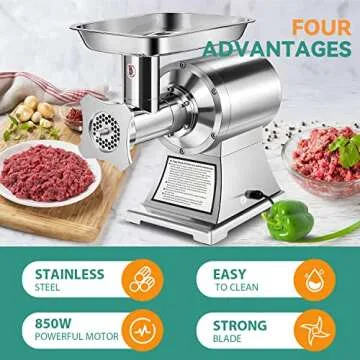 Newhai 850W Commercial Meat Grinder for Kitchen Power