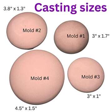 Rock Molds for Painting - 8 pc Round Art Stone Mold Set with Dome Templates - Happy Dotting Company ...