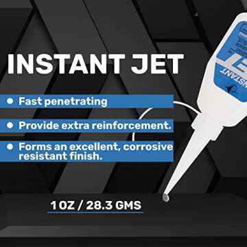 Jet Glue Instant and Long Lasting CA Glue for Crafting and Repairs