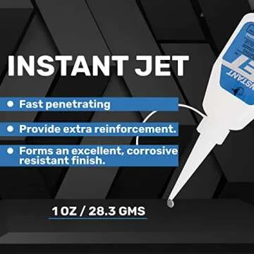 Jet Glue Instant and Long Lasting CA Glue for Crafting and Repairs