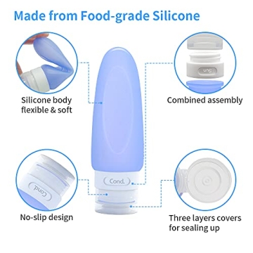 MAGORUI 15 Pcs TSA Approved Leak Proof Travel Bottles Set