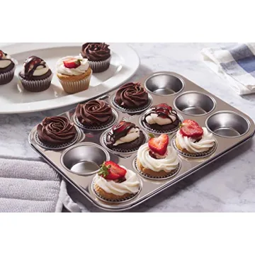 Fox Run Stainless Steel Muffin Pan for Perfect Baking