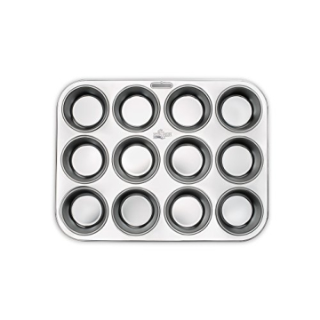 Fox Run Stainless Steel Muffin Pan for Perfect Baking