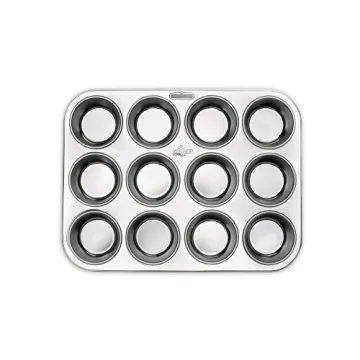 Fox Run Stainless Steel Muffin Pan for Perfect Baking